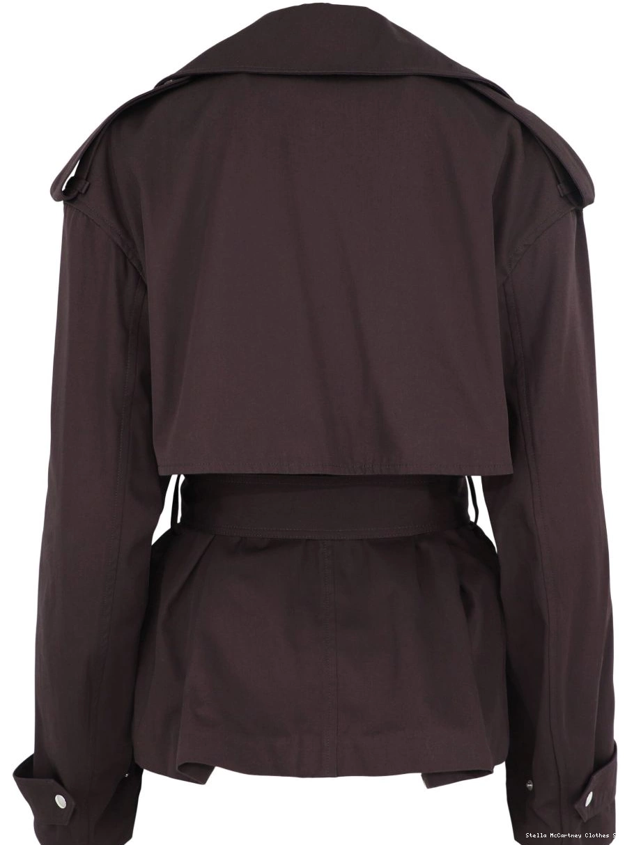 Cheap Women McCartney jacket trench Stella belted cropped 0820